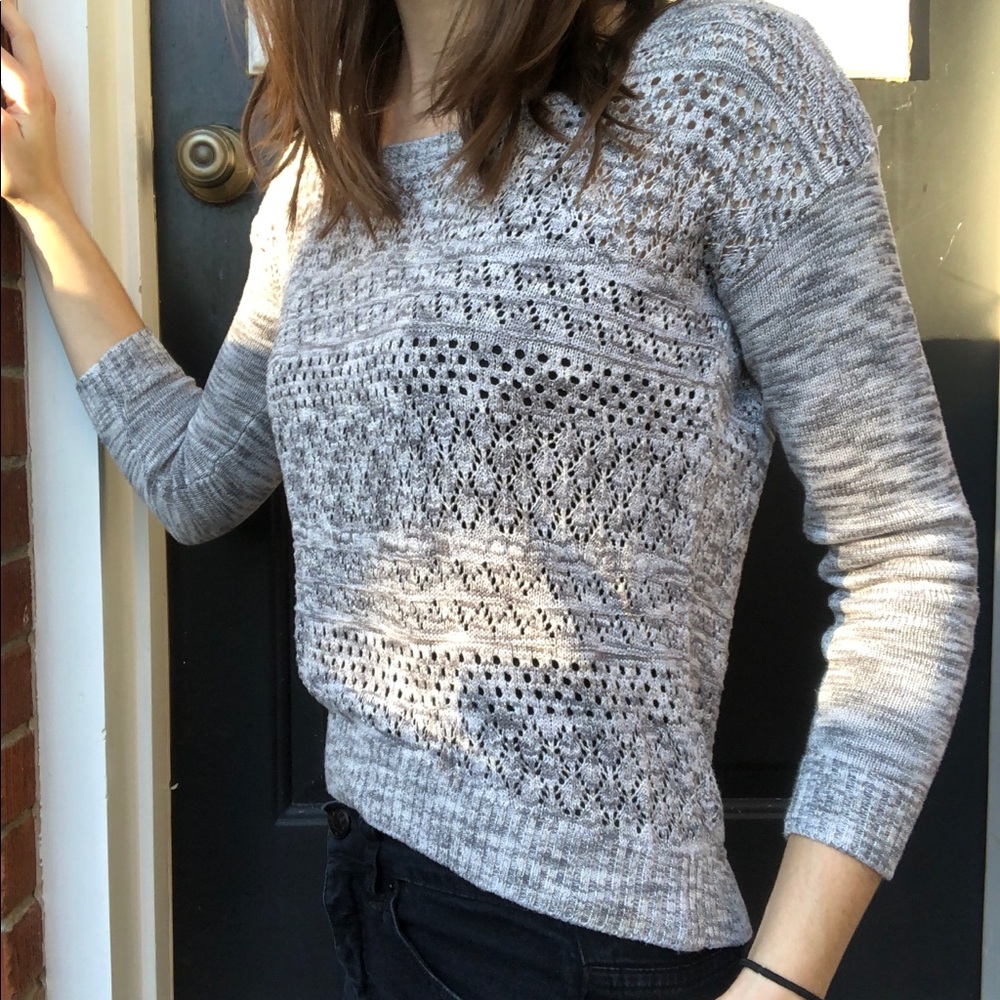 I jeans by Buffalo sparkle low high crop sweater